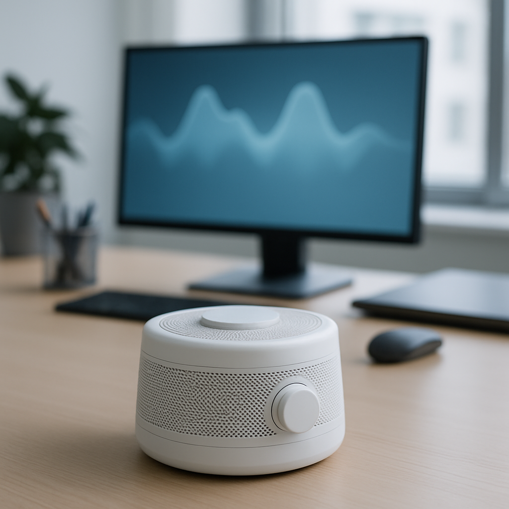 Volume Range white noise machine office scene